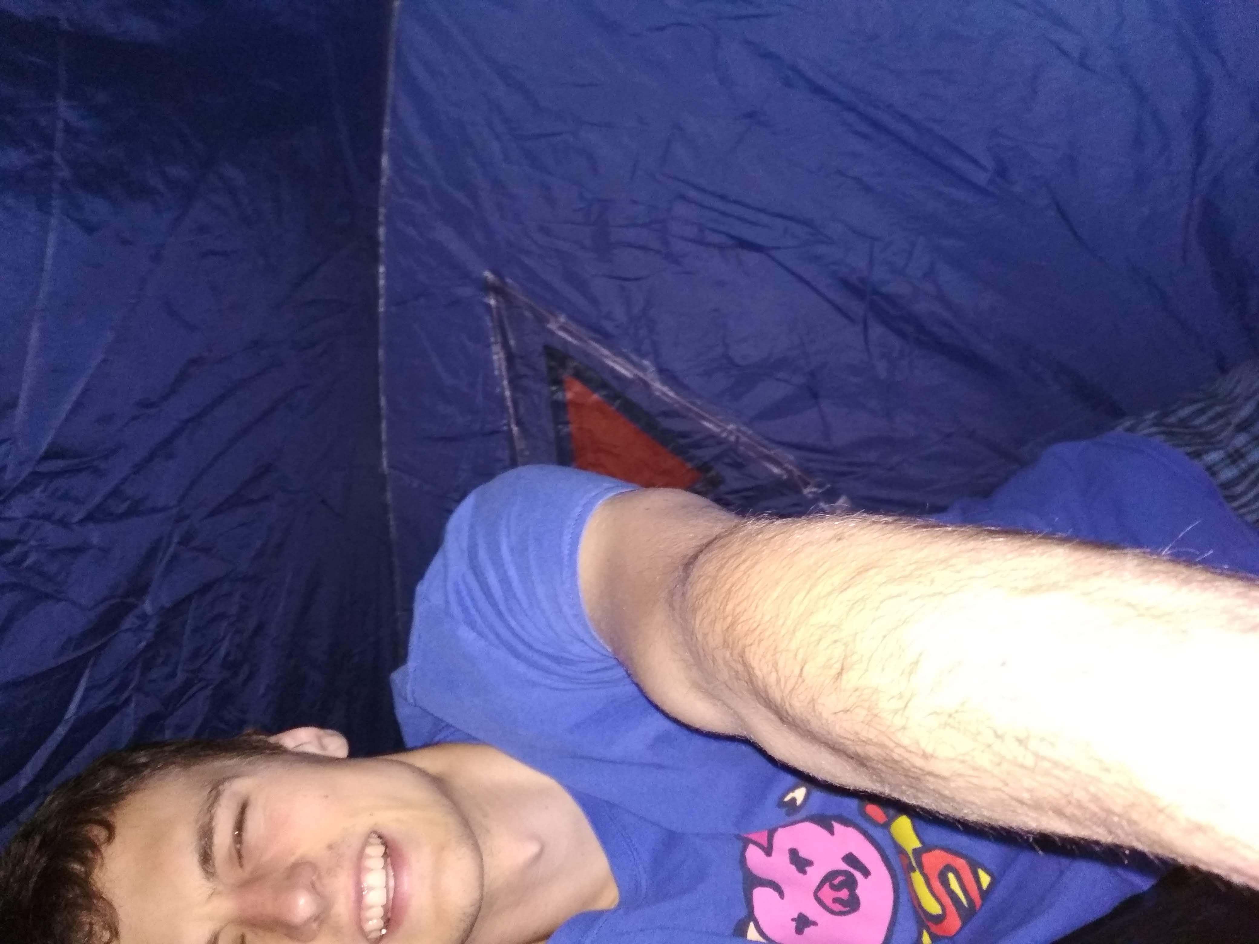 Me in our tent